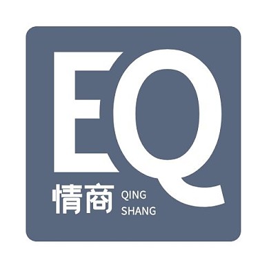 灰蓝色几何简约情商头像logo	