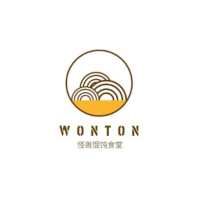 美食餐饮馄饨logo