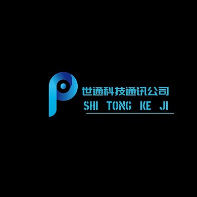 科技扁平LOGO简约蓝色系