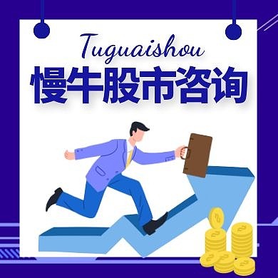 慢牛股市咨询公众号小图蓝色卡通