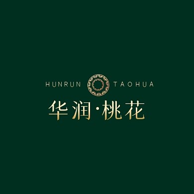 房地产金色简约扁平大气平面logo设计