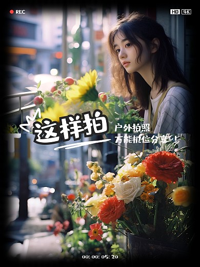 创意录影机照片效果模板