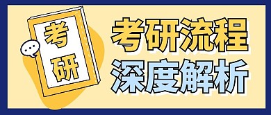 考研流程简约黄色公众号封面首图