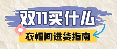 双11买什么攻略指南购物节公众号封面首图