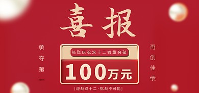 喜报贺报通用C4D立体电商海报