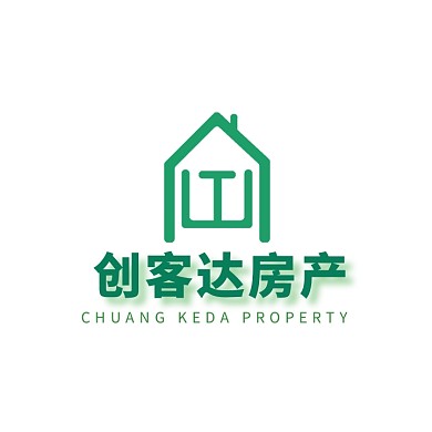 创客达房产绿色创意logo设计