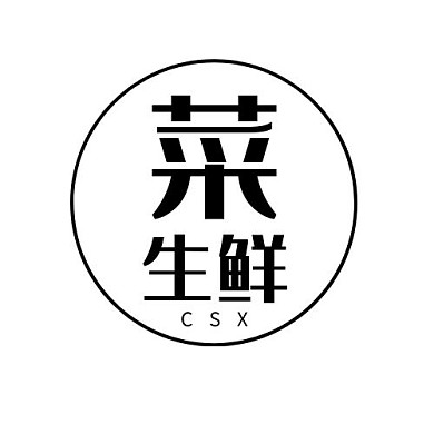 黑色简约简洁菜市生鲜logo