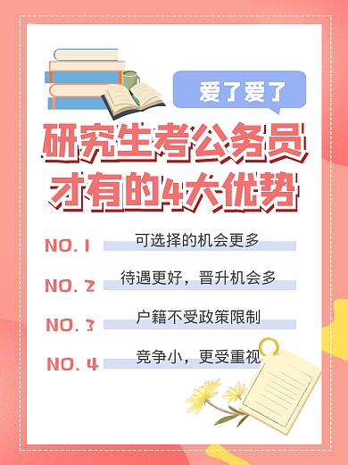 学习考公优势小红书封面