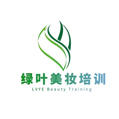 绿叶美妆培训创意logo设计