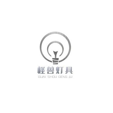 金属质感几何淘宝灯具店logo