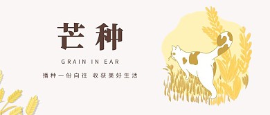 芒种简约风公众号封面首图