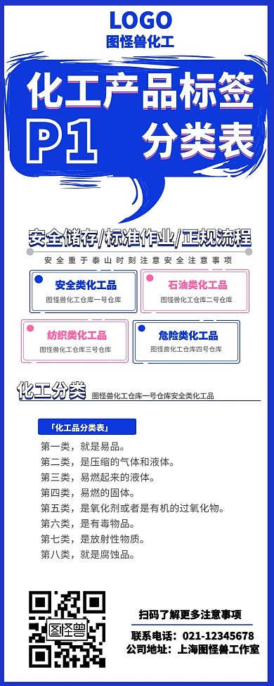 化工品产品标签营销长图