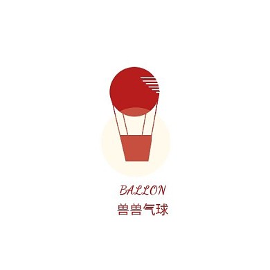 红色简约LOGO气球派对