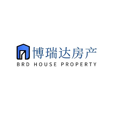 建筑房产中介楼盘二手房蓝色logo设计