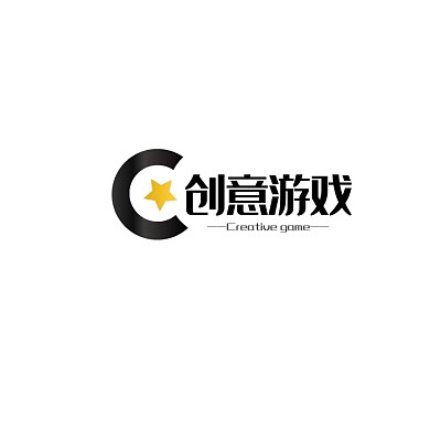 游戏字体logo黑色简约平面logo设计图标