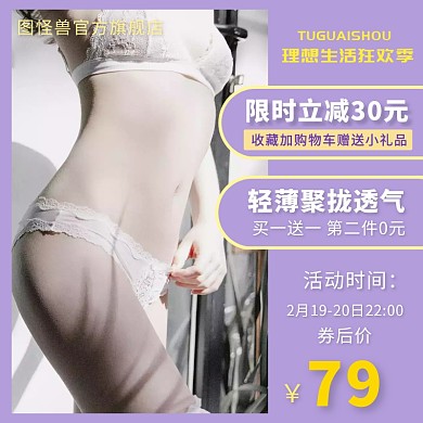 质感简约内衣文胸新品促销优惠主图直通车