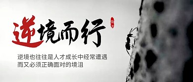 逆境而行励志红包公众号封面逆境公众号首图