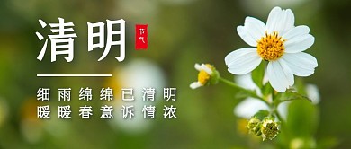 清明节节日祝福习俗公众号封面首图