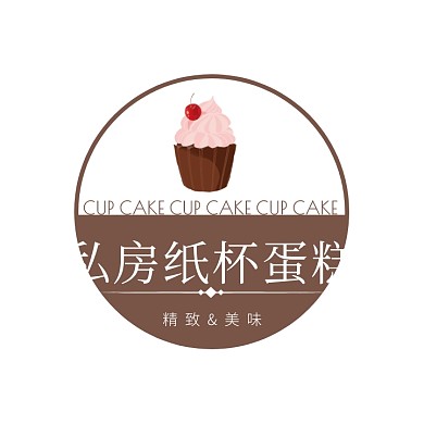 巧克力色纸杯蛋糕美食餐饮头像logo