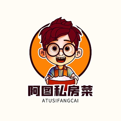 卡通餐饮美食品牌标志logo