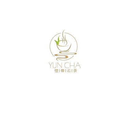 云茶创意简约平面logo设计