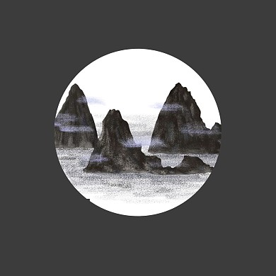 山水简约水墨红包头像