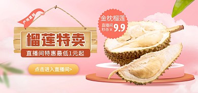 榴莲生鲜水果促销电商banner