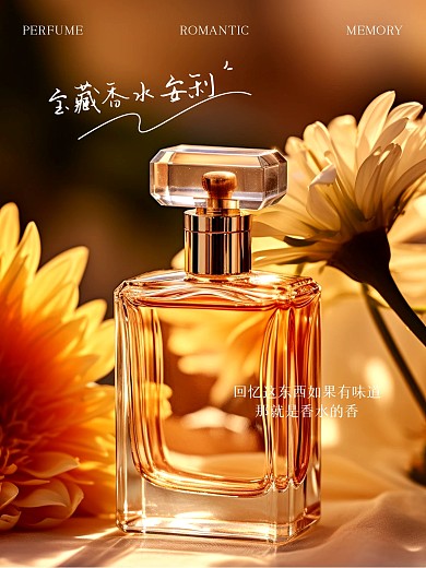 香水简约产品营销效果模板