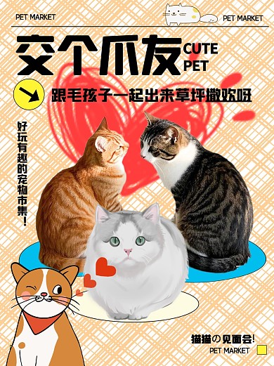 趣味小猫抖音图文封面