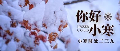 蓝色摄影小寒节气公众号封面首图