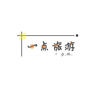 几何风旅游行业文字logo