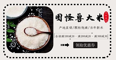 大米淘宝天猫京东电商横版海报banner