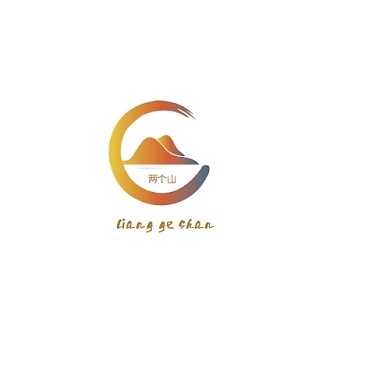 大气金色山峰logo设计