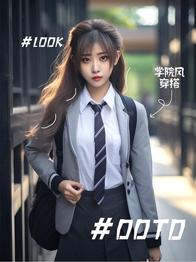 女生穿搭分享产品营销效果模板