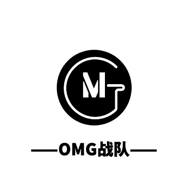黑色创意OMG战队LoGo图标