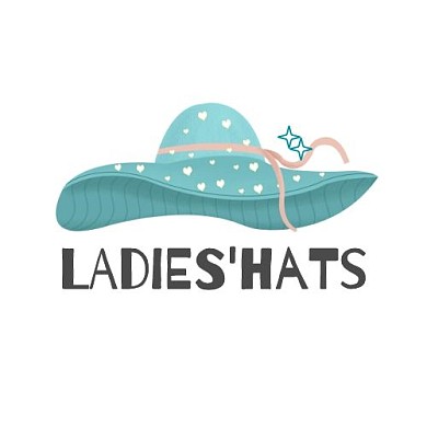简约绿色女士帽子LOGO