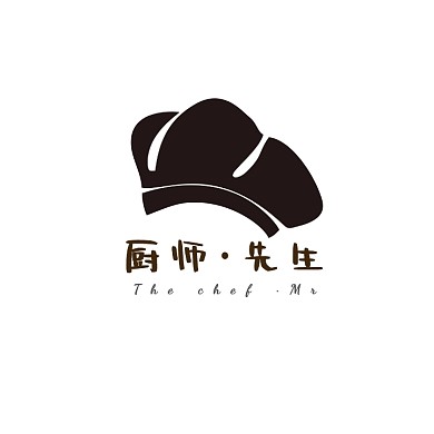 厨师先生美食餐饮创意logo设计