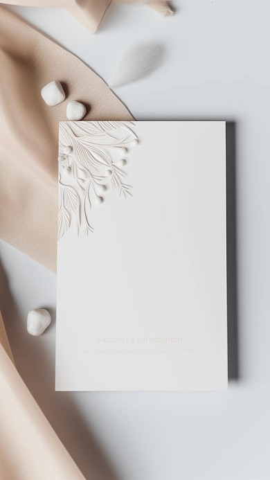 实景空白花纹笔记纸摄影