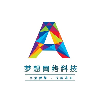 彩色创意字母商业梦幻科技网络logo