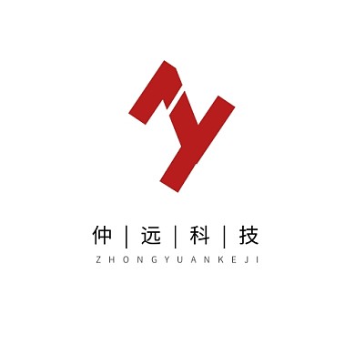 zy字母logo设计简约创意红色科技