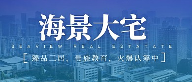 蓝色海景大宅火爆认筹公众号首图