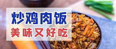 摄影简约炒鸡肉饭公众号首图