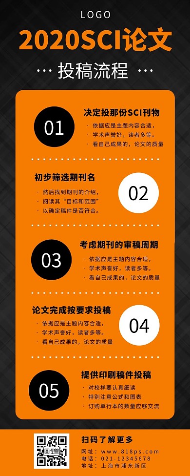 投稿流程介绍长途黄色黑色简约