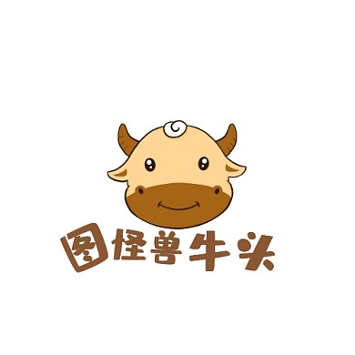 简约可爱牛头logo可通用