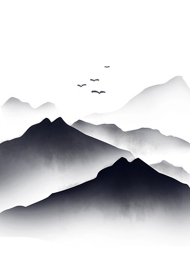 古风山水墨装饰画