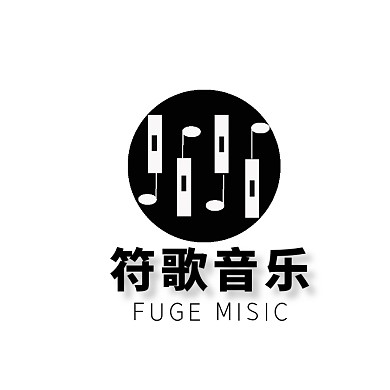 音乐音符软件简约黑色创意logo设计