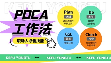 PDCA工作法科普模型课程封面