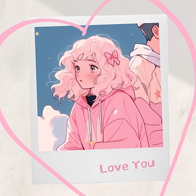 手绘插画情侣微信头像