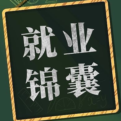 就业锦囊简约黑板绿色公众号次图