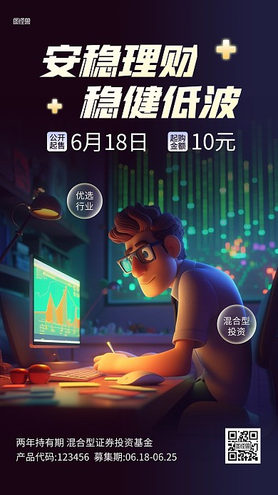 金融产品上新发售AIGC海报